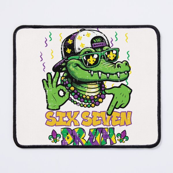 Item preview, Six Seven Bruh Alligator 6 7 Mardi Gras 67 Boys Kids Youth designed and sold by FrankIsabel.