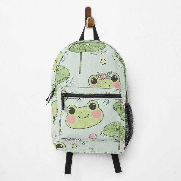Item preview, Adorable Kawaii Frog and Lily Pad Pond Life Pattern designed and sold by Tidarat-27.
