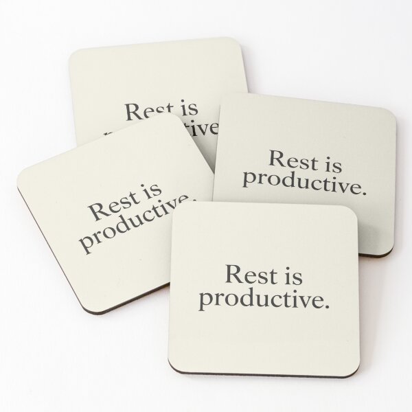 Item preview, Rest Is Productive – Minimal Self Care Typography designed and sold by Irene Catchmind.