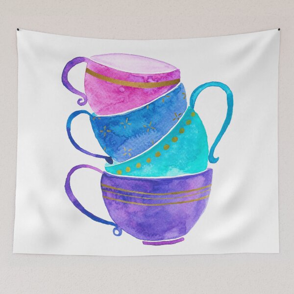 Item preview, Stacked teacups designed and sold by Home Cyn Home.