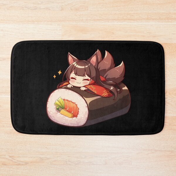 Item preview, Akagi Azur Lane Chibi Sushi Kawaii Anime Girl Fox Red Kimono Roll designed and sold by CarlosBender.