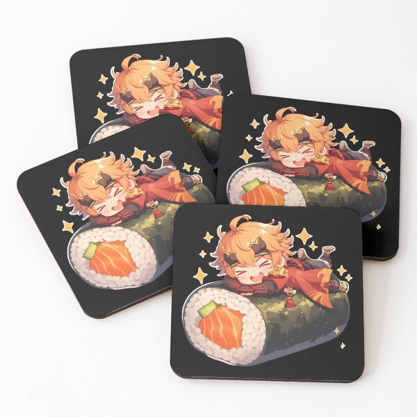 Item preview, Game Thoma Genshin Impact Chibi Sushi Anime Boy Kawaii Cheerful Design designed and sold by CarlosBender.