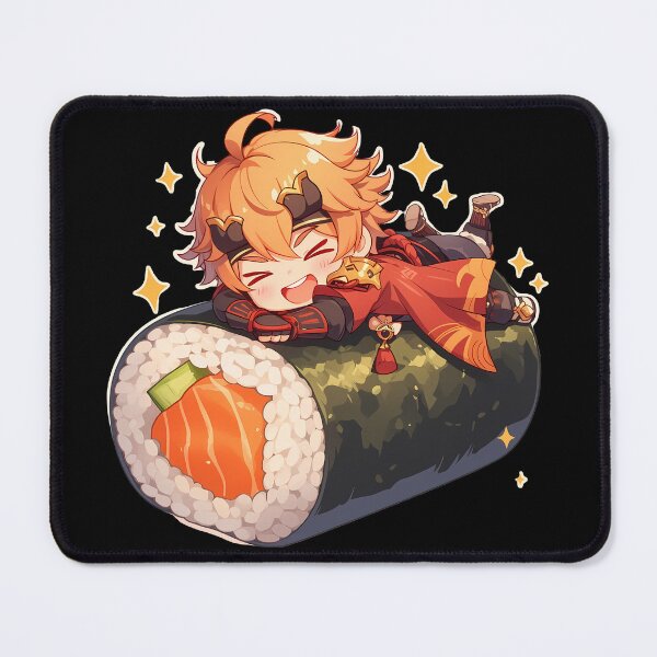 Item preview, Game Thoma Genshin Impact Chibi Sushi Anime Boy Kawaii Cheerful Design designed and sold by CarlosBender.