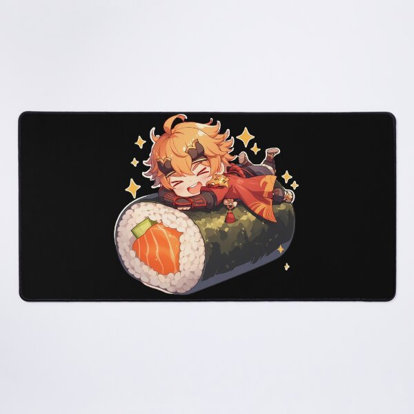 Item preview, Game Thoma Genshin Impact Chibi Sushi Anime Boy Kawaii Cheerful Design designed and sold by CarlosBender.