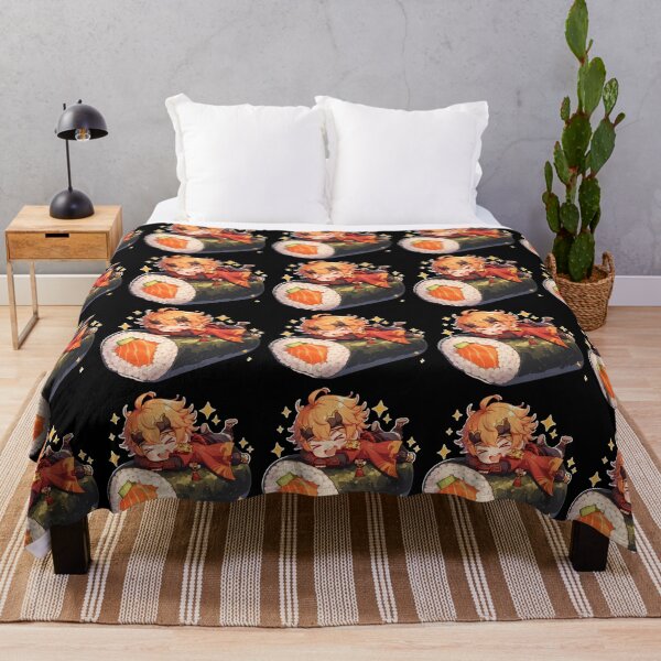 Item preview, Game Thoma Genshin Impact Chibi Sushi Anime Boy Kawaii Cheerful Design designed and sold by CarlosBender.