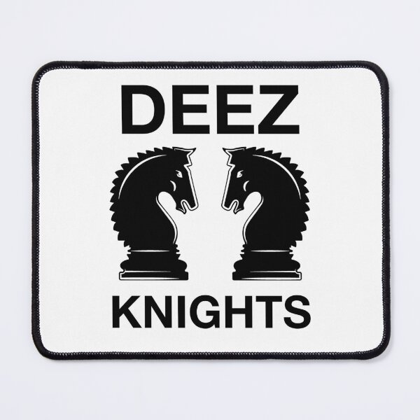 Item preview, Funny Nerdy Deez Knights Chess Player Black Text designed and sold by MathWare MathClips.