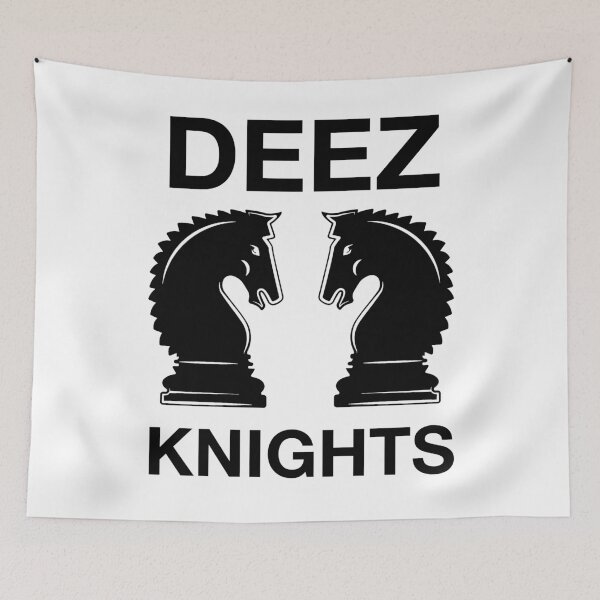 Item preview, Funny Nerdy Deez Knights Chess Player Black Text designed and sold by MathWare MathClips.