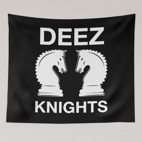 Item preview, Funny Nerdy Deez Knights Chess Player White Text designed and sold by MathWare MathClips.