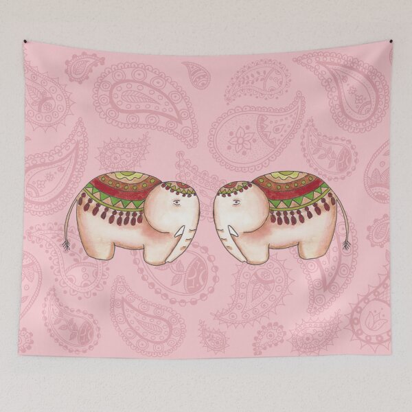 Item preview, Elephants and paisley designed and sold by Home Cyn Home.