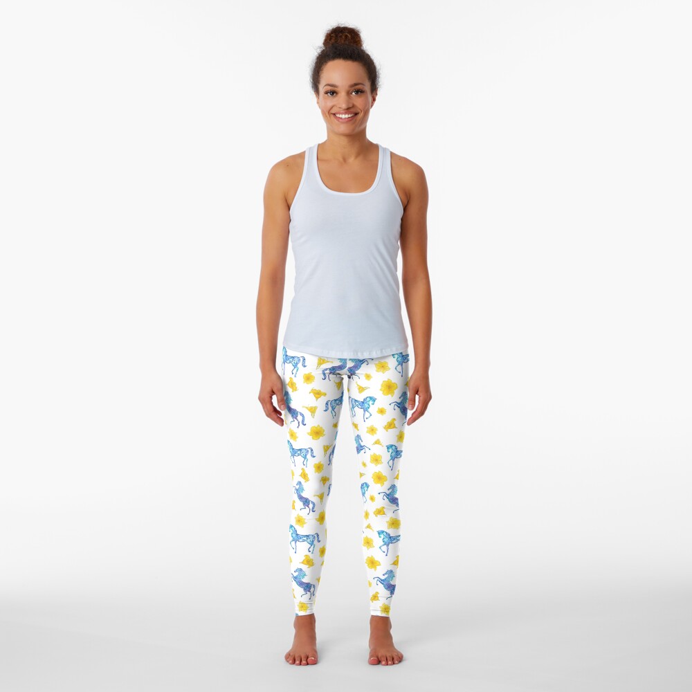 Blue horse love Leggings