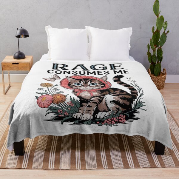 Item preview, Rage Consumes Me Funny Cat Meme designed and sold by FrankIsabel.