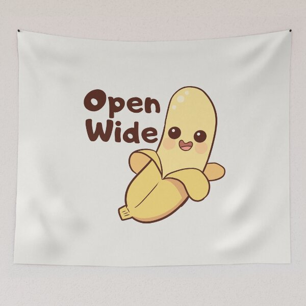 Item preview, Cute Banana - Open Wide - Fruit designed and sold by EvergreenRevolt.