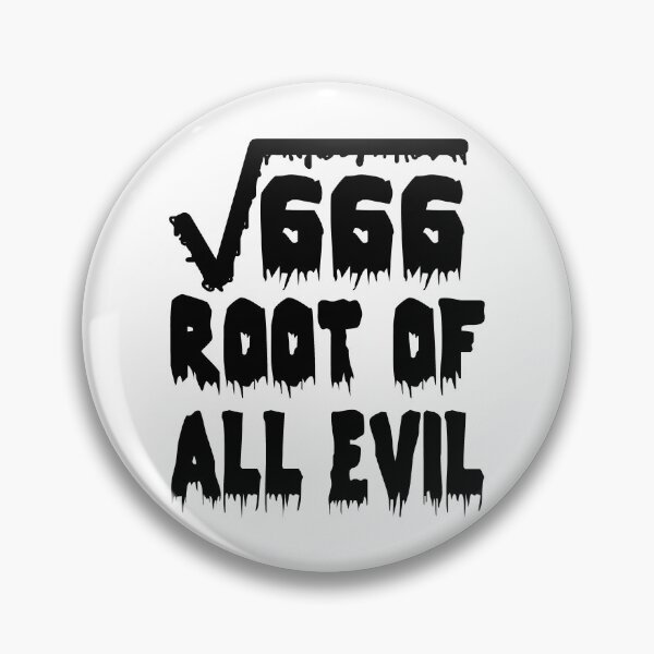 Item preview, Funny Nerdy Square Root of 666 Root of All Evil Math Teacher Black Text designed and sold by MathWare MathClips.