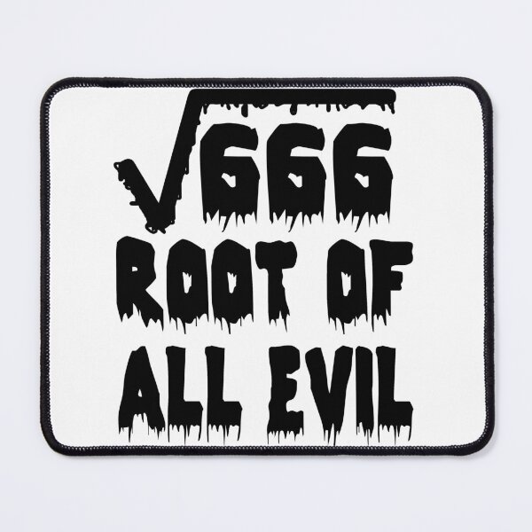 Item preview, Funny Nerdy Square Root of 666 Root of All Evil Math Teacher Black Text designed and sold by MathWare MathClips.