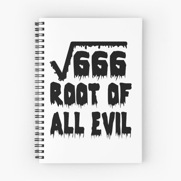 Item preview, Funny Nerdy Square Root of 666 Root of All Evil Math Teacher Black Text designed and sold by MathWare MathClips.