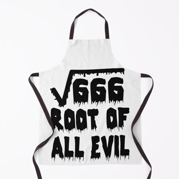 Item preview, Funny Nerdy Square Root of 666 Root of All Evil Math Teacher Black Text designed and sold by MathWare MathClips.