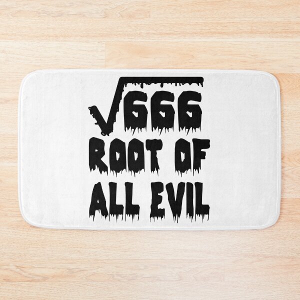 Item preview, Funny Nerdy Square Root of 666 Root of All Evil Math Teacher Black Text designed and sold by MathWare MathClips.