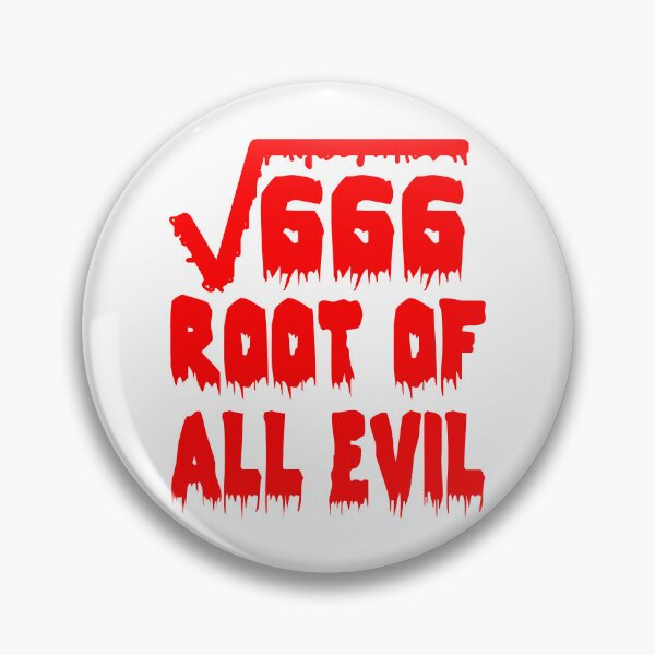 Item preview, Funny Nerdy Square Root of 666 Root of All Evil Math Teacher Red Text designed and sold by MathWare MathClips.