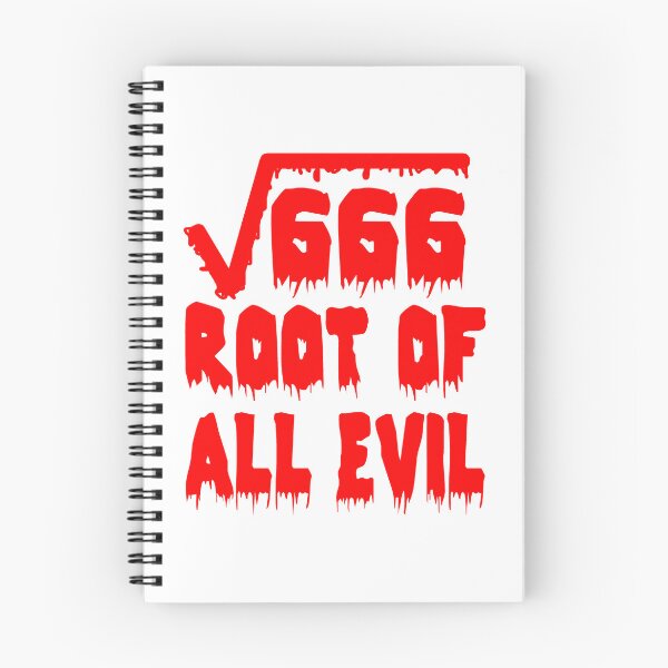 Item preview, Funny Nerdy Square Root of 666 Root of All Evil Math Teacher Red Text designed and sold by MathWare MathClips.