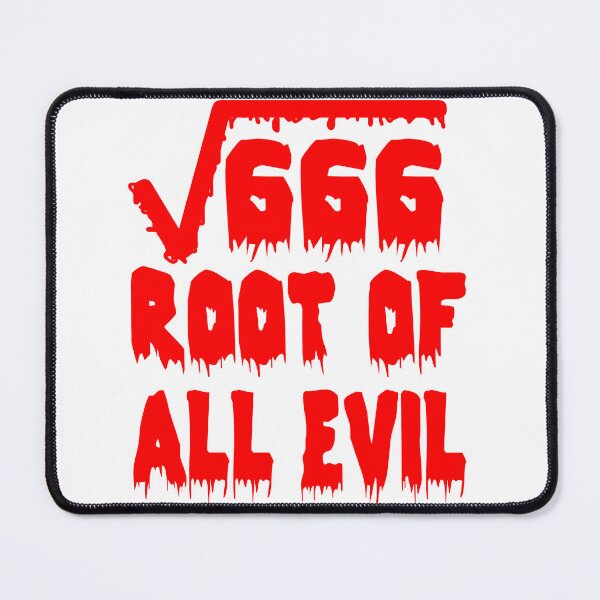 Item preview, Funny Nerdy Square Root of 666 Root of All Evil Math Teacher Red Text designed and sold by MathWare MathClips.