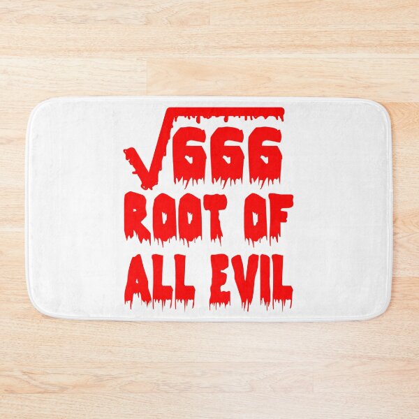 Item preview, Funny Nerdy Square Root of 666 Root of All Evil Math Teacher Red Text designed and sold by MathWare MathClips.