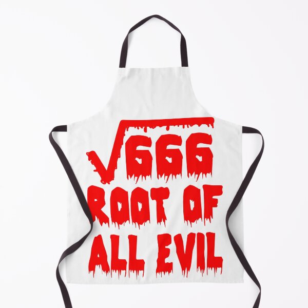Item preview, Funny Nerdy Square Root of 666 Root of All Evil Math Teacher Red Text designed and sold by MathWare MathClips.