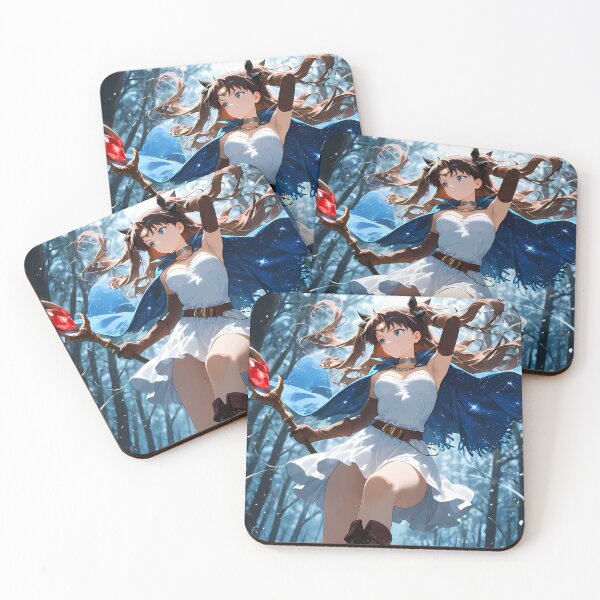 Item preview, Rin Tohsaka Fate Stay Night Anime Girl Waifu Forest Magic Winter Adventure Glowing Fantasy designed and sold by CarlosBender.
