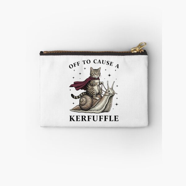 Item preview, Off to Cause A Kerfuffle Funny Whimsical Cat Meme designed and sold by FrankIsabel.