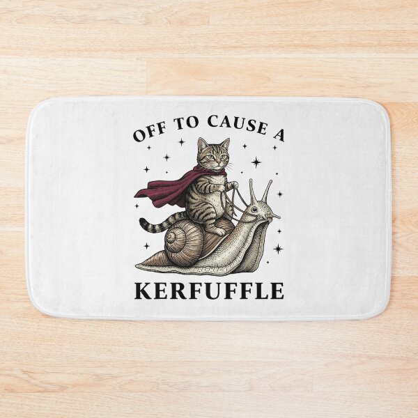 Item preview, Off to Cause A Kerfuffle Funny Whimsical Cat Meme designed and sold by FrankIsabel.