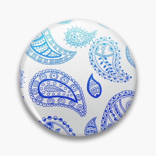 Item preview, Ocean blue paisley designed and sold by Home Cyn Home.
