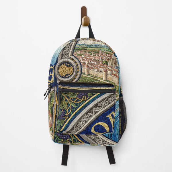 Item preview, Orleans France Cathedral & River Mosaic - Loire Valley Travel Poster designed and sold by FrancophileFun.