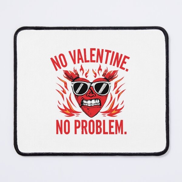 Item preview, No Valentine No Problem Devil Heart. Anti Valentine Funny Singles Quote T-Shirt Design designed and sold by Aarvya Fashion Club ( A.F.C ).