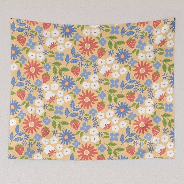 Item preview, Retro Country Floral designed and sold by latheandquill.