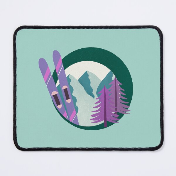 Item preview, Retro Ski Badge - green and purple designed and sold by Home Cyn Home.