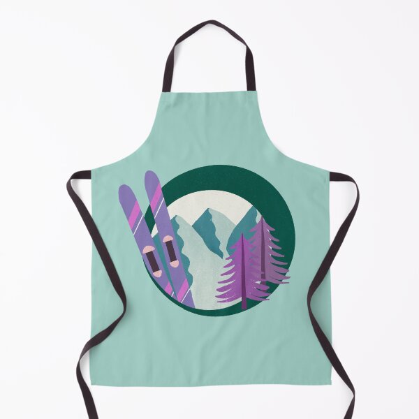 Item preview, Retro Ski Badge - green and purple designed and sold by Home Cyn Home.