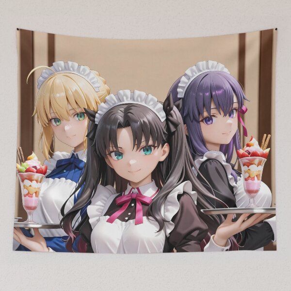 Item preview, Sakura Matou Maid Cafe Charm Fate Stay Night Anime Girl Waifu designed and sold by CarlosBender.
