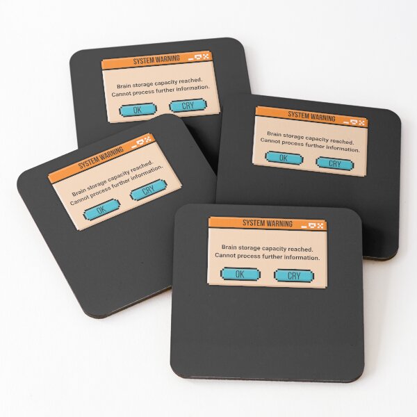 Item preview, Brain Storage Capacity Reached | Funny System Warning Popup designed and sold by VENOHA.