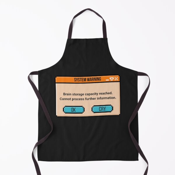 Item preview, Brain Storage Capacity Reached | Funny System Warning Popup designed and sold by VENOHA.