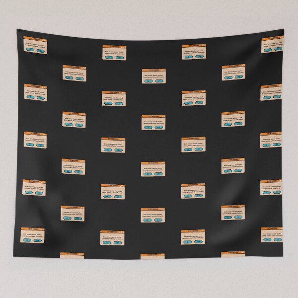 Item preview, Brain Storage Capacity Reached | Funny System Warning Popup designed and sold by VENOHA.