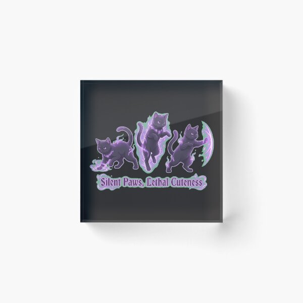 Item preview, Mystic Shadow Clone Black Cats - Purple Magic Ninja Felines designed and sold by Thaivi Design.