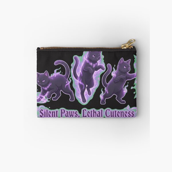 Item preview, Mystic Shadow Clone Black Cats - Purple Magic Ninja Felines designed and sold by Thaivi Design.