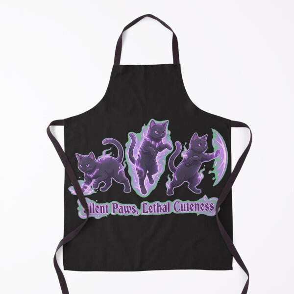 Item preview, Mystic Shadow Clone Black Cats - Purple Magic Ninja Felines designed and sold by Thaivi Design.
