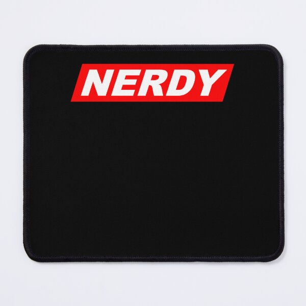 Item preview, Funny Nerdy White Text in Red Parallelogram Designer Parody designed and sold by MathWare MathClips.