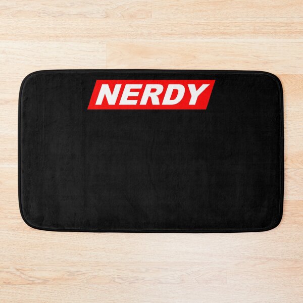 Item preview, Funny Nerdy White Text in Red Parallelogram Designer Parody designed and sold by MathWare MathClips.