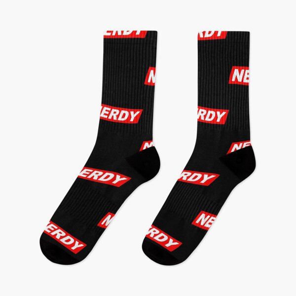 Item preview, Funny Nerdy White Text in Red Parallelogram Designer Parody designed and sold by MathWare MathClips.