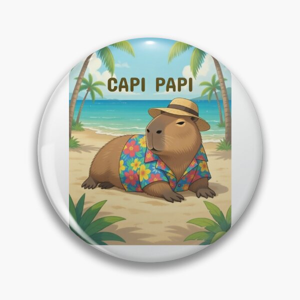 Item preview, Capibara funny vacation design designed and sold by VaseyTees2.