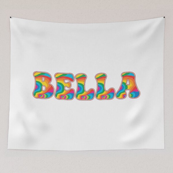 Item preview, ❤️ Bella Personalized Name Wavy Retro Shirt, Coffee Mug, Sticker Gift designed and sold by HelixPedia.
