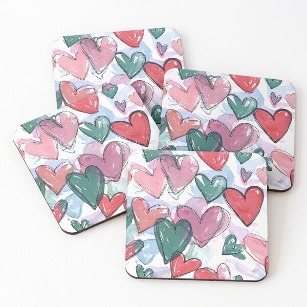 Item preview, Playful Hand-Drawn Hearts Pattern designed and sold by yara.lahdo.
