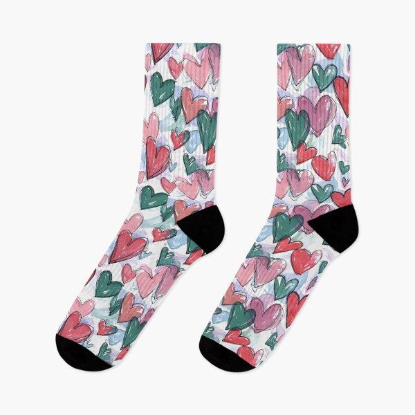 Item preview, Playful Hand-Drawn Hearts Pattern designed and sold by yara.lahdo.