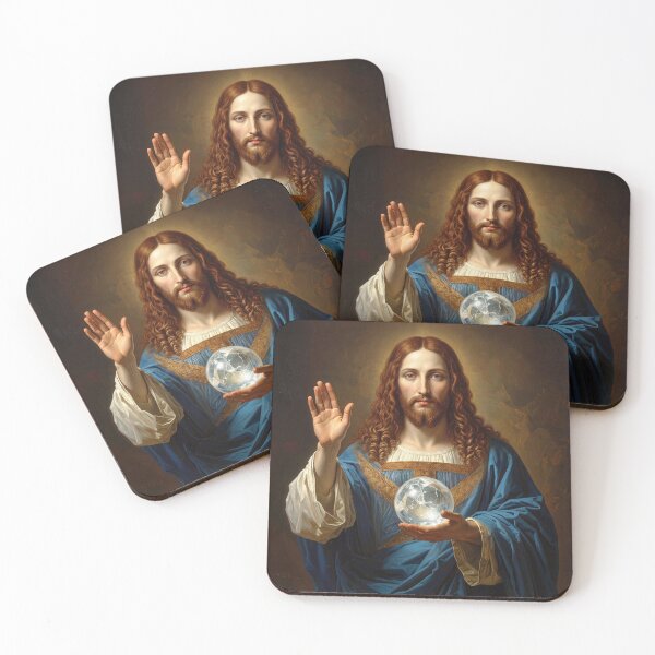 Item preview, Salvator Mundi After Leonardo da Vinci designed and sold by Vicky Brago-Mitchell®.